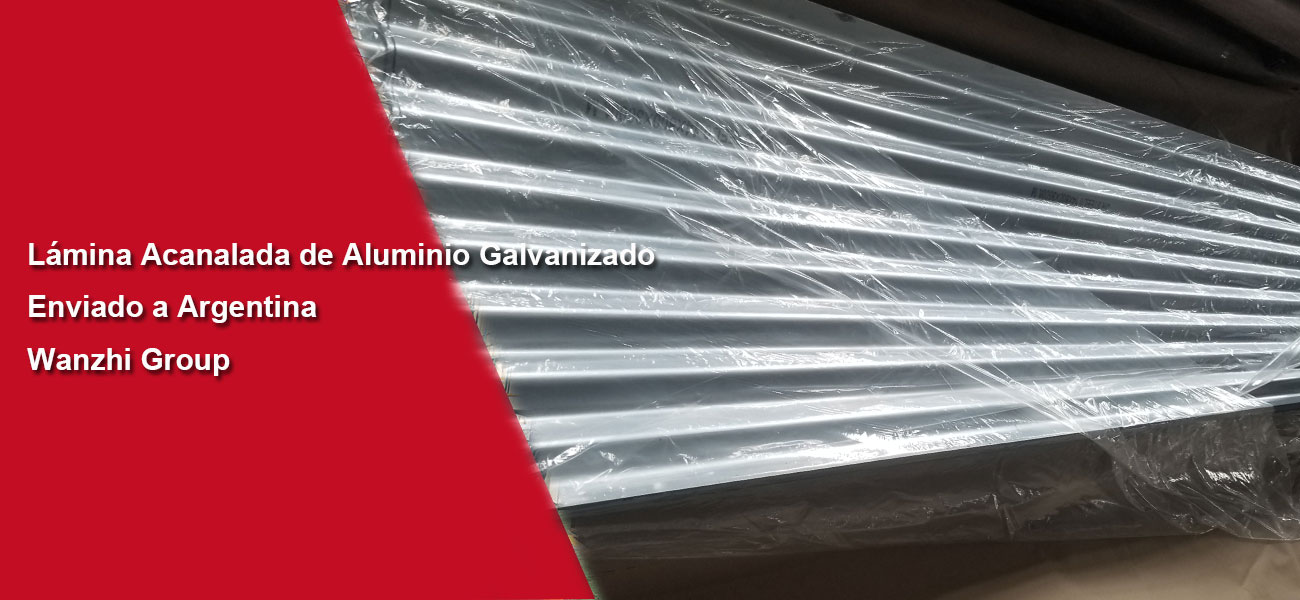 Lámina Acanalada de Aluminio Galvanizado Enviado a Argentina