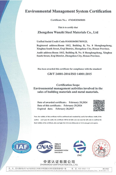 Certificado ISO14001