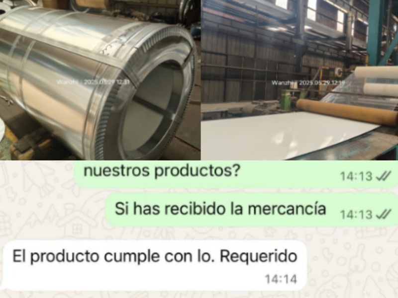 Opiniones de clientes de Chile - Bobinas de acero galvalume prelacado